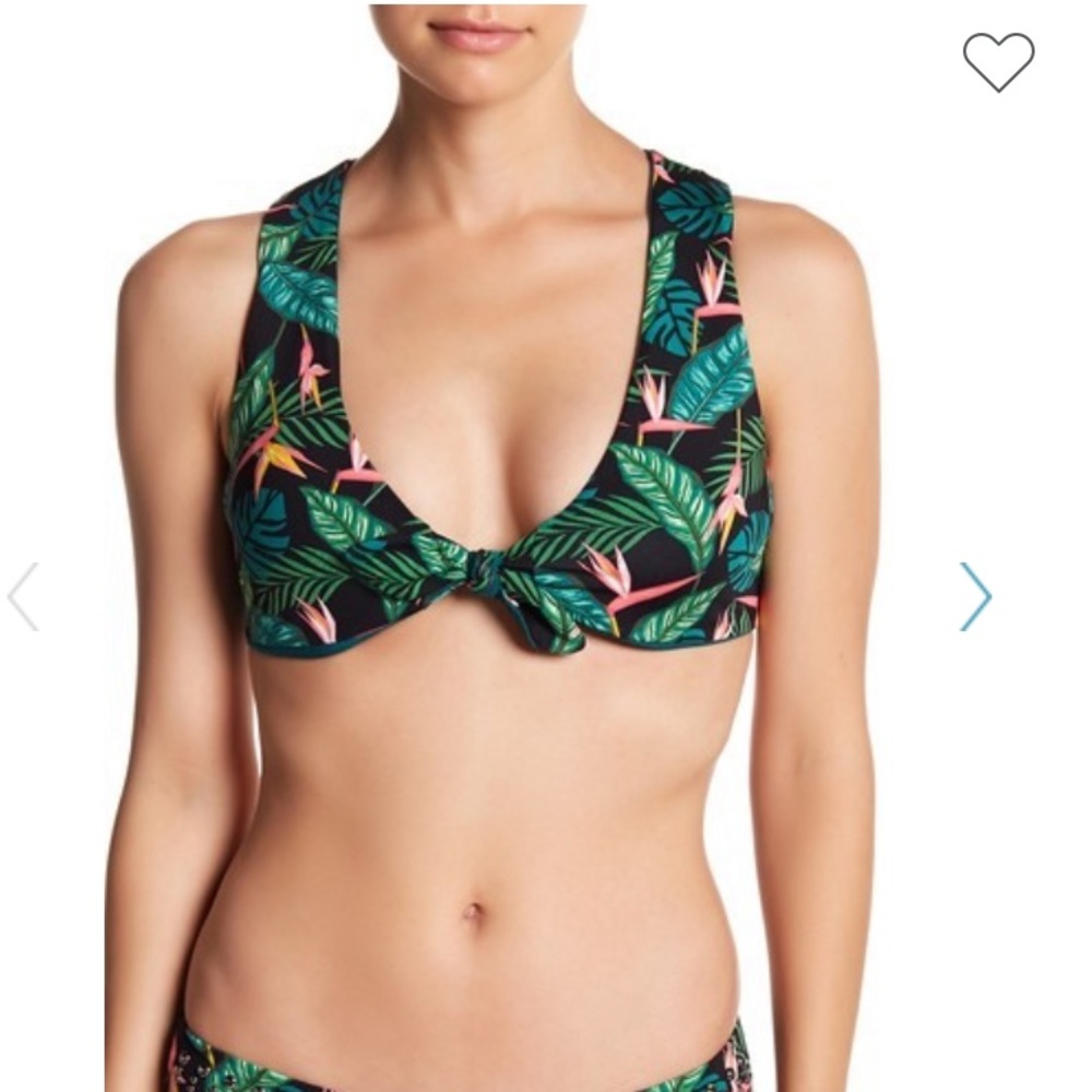 Dolce Vita Tie Front Reversible Bikini Top